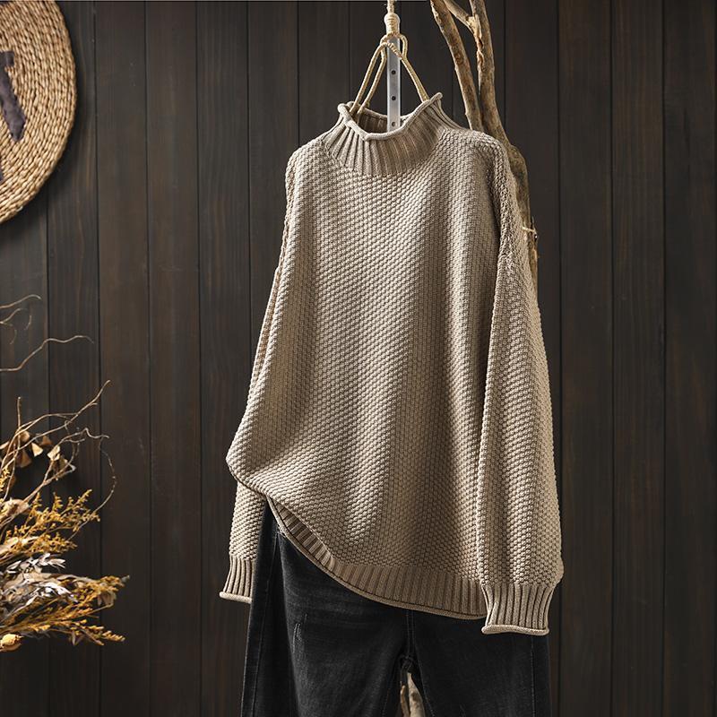 🔥LAST DAY 50%OFF🔥-- Turtleneck three-dimensional diamond knitted sweater,BUY 2 FREE SHIPPING