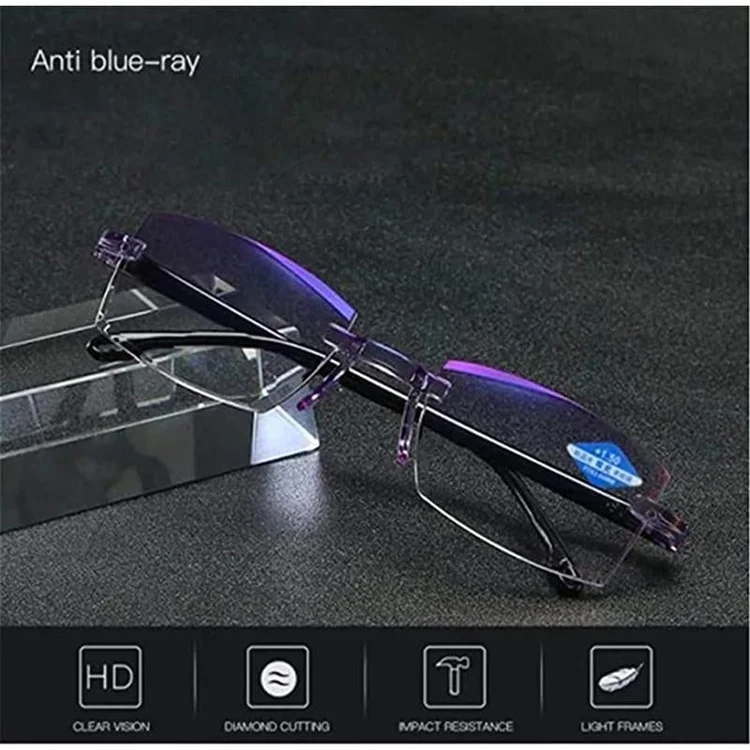 Sapphire High Hardness Anti-blue Progressive Far And Near Dual-Use Reading Glasses