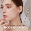 (🎀Early Christmas Sale - 50% OFF)Ear Wrap Crawler Hook Earrings , Buy 2 Get Extra 10% OFF