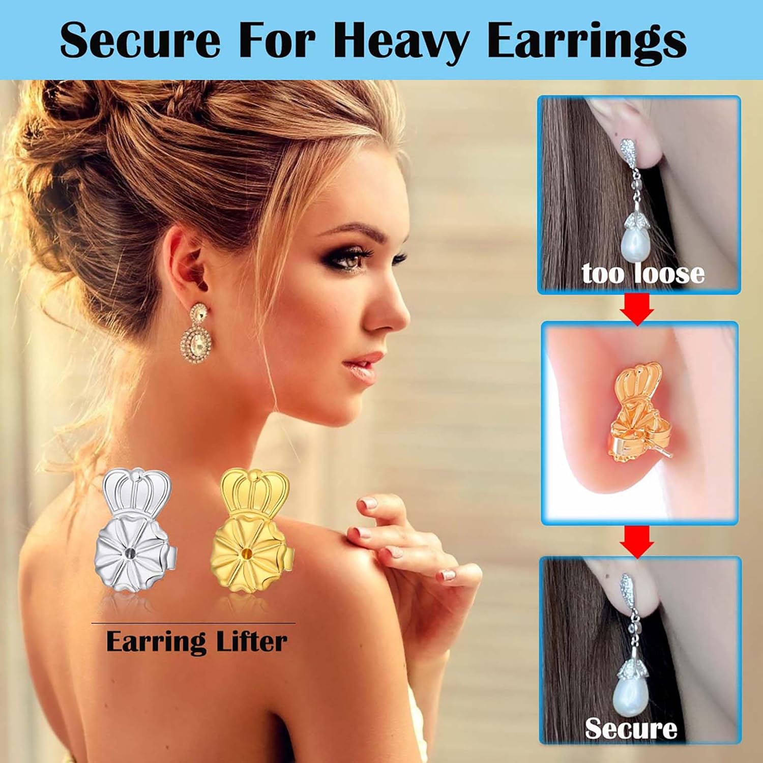 (🎄Christmas Sales 49% OFF) ✨️ 2024 New Earring Lifters for Heavy Earring