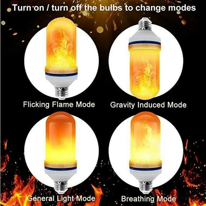 🔥Christmas SALE-50% OFF🎁LED Flame Effect Light Bulb-With Gravity Sensing Effect
