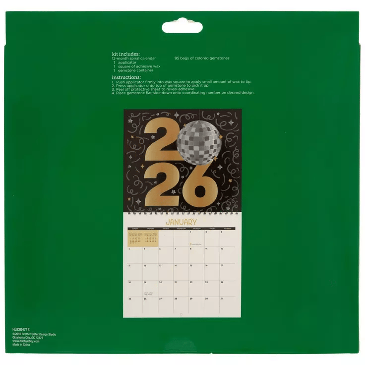 ⏰LAST DAY SALE 50% OFF📅2026 Wall Calendar Diamond Painting Kit