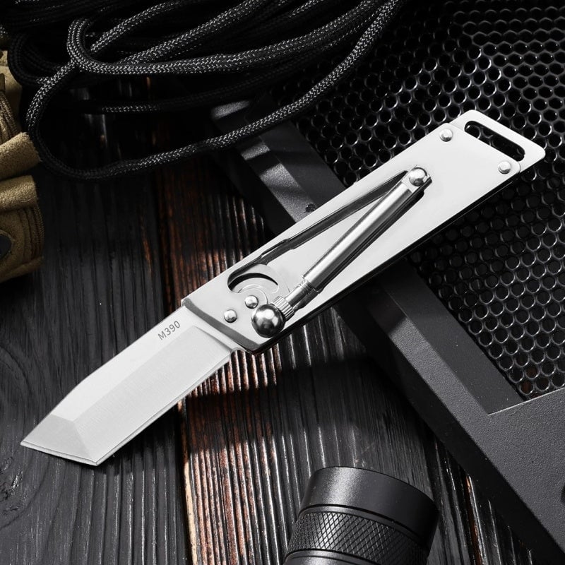 Mechanical Hydraulic Rod Shape EDC M390 Pocket Knife