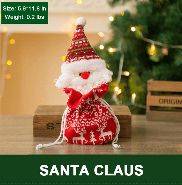 (🎉Christmas Pre Sale-Special Offer Now) Christmas Knitted Doll Gift Bags (BUY MORE SAVE MORE)