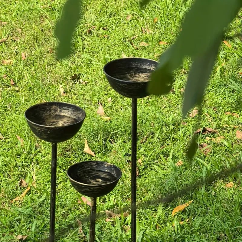 🔥🔥🔥 50% OFF – Limited Time Only! 🔥🔥🔥 Garden Stakes, Metal Yard Art, Outdoor Garden Decor, Rustic Metal Sculpture Rusty Rain Catchers Unique Gift