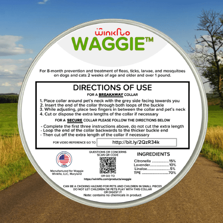 Waggie™ - Natural Anti-Flea, Tick, & Mosquito Collar (Safest 8+ Months Protection)