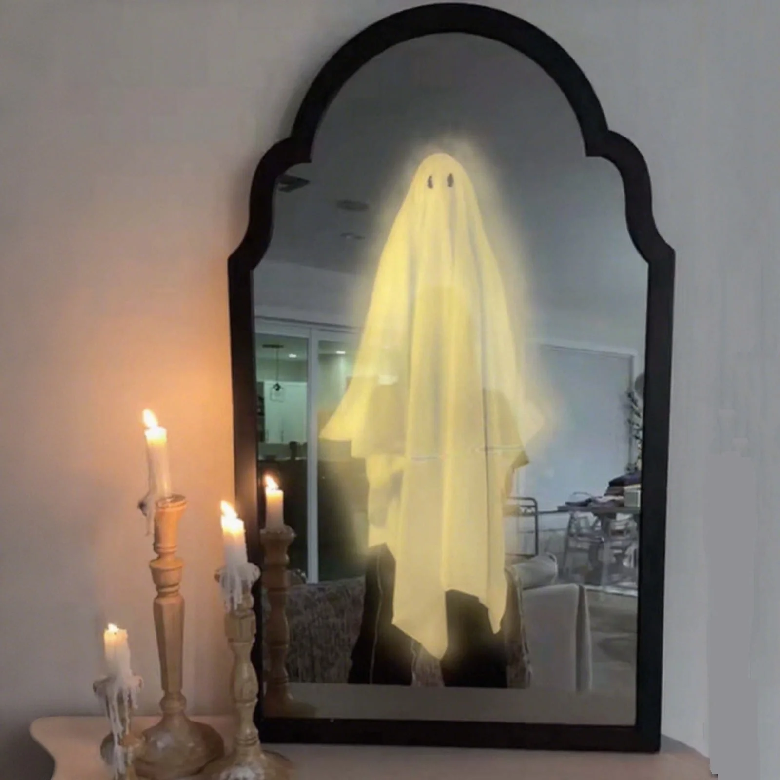 🔥HOT SALE👻2025 Ghost Mirror for Halloween Decor Indoor