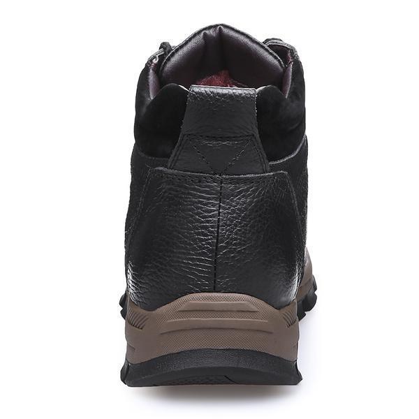 Big Size Super Thick Genuine Leather Casual Boots