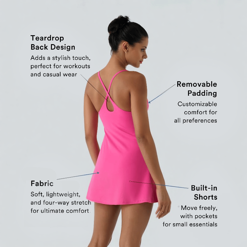 🎁Last Day🔥The Ultimate Tummy Control Backless Active Dress -Made for Movement & Easy Bathroom Breaks