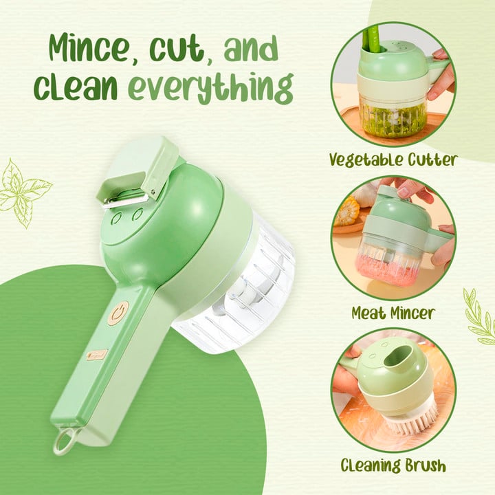 🔥Clearance Sale Last Day 60% OFF🔥4 IN 1 PORTABLE ELECTRIC VEGETABLE CUTTER SET