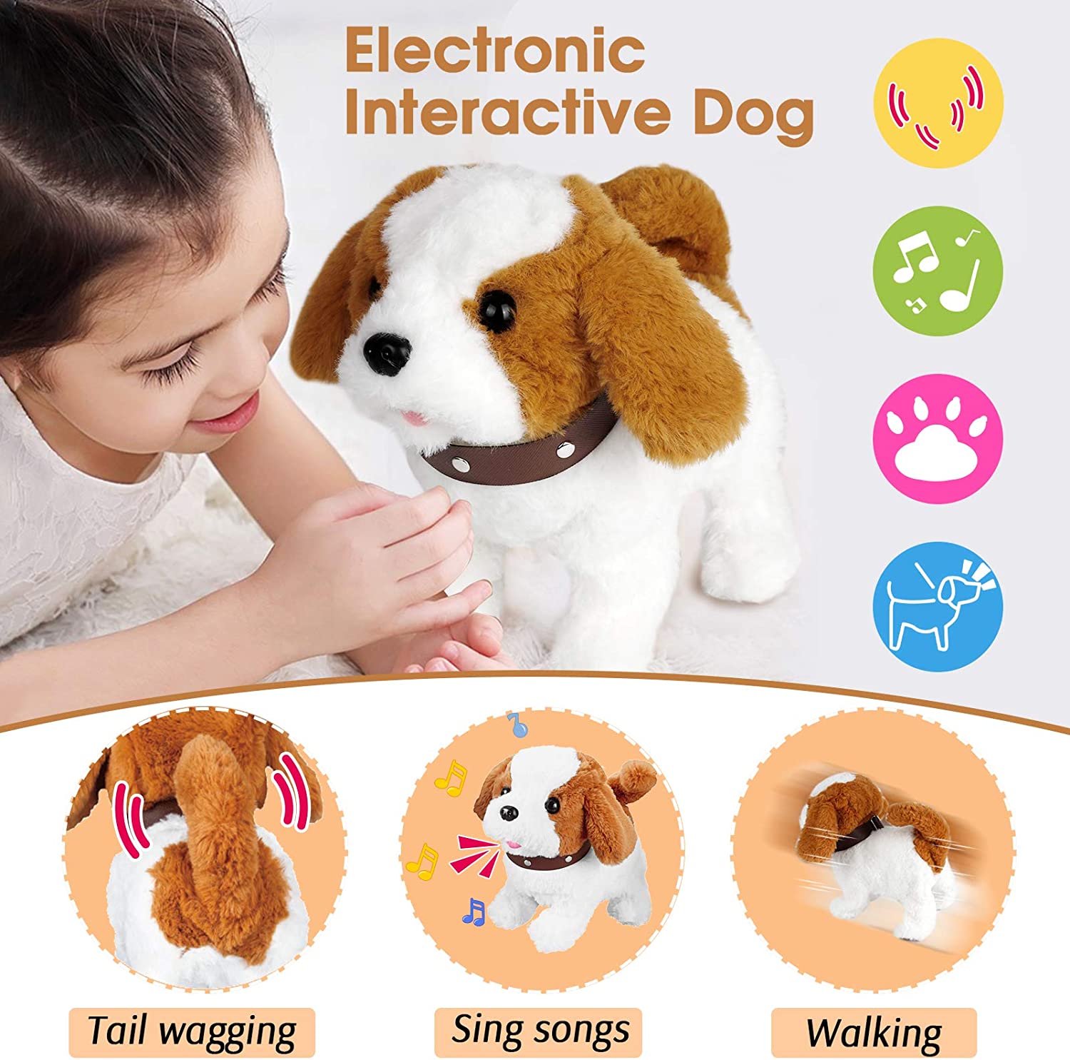 (🌲Christmas Sale- 50% OFF) Plush Puppy Toy Electronic Interactive Pet Dog🐕