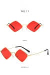 Women's Retro Diamond Metal Sunglasses