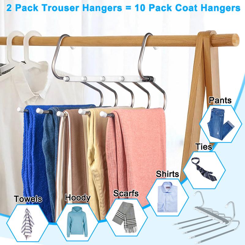 💥LAST DAY SALE 50% OFF💥Pants Hangers Space Saving Clothes Hanging 5 Layers