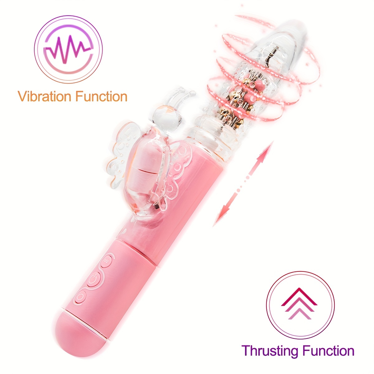 SHEMESIX - Female Clitoral Massage Vibrator, G-spot Stimulator Adult Toy Female Vibrator With 12-frequency Vibration Modes & 3 Rotary Propulsion Modes