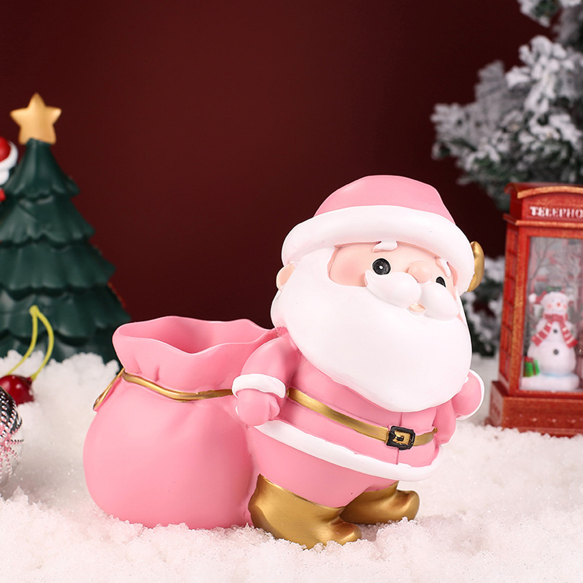 🎄Christmas Sale 49% OFF-Santa Figurines Desk Organizer Makeup Brush Holder