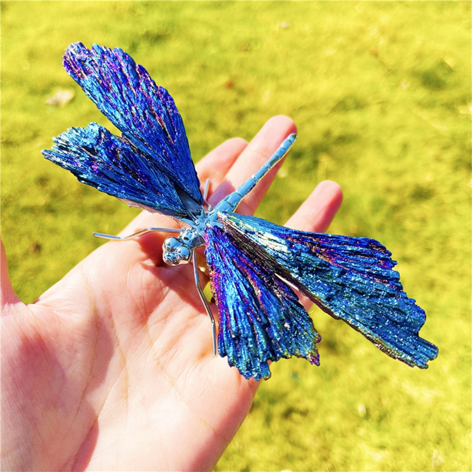 💜🦋AURA TOURMALINE KYANITE DRAGONFLY