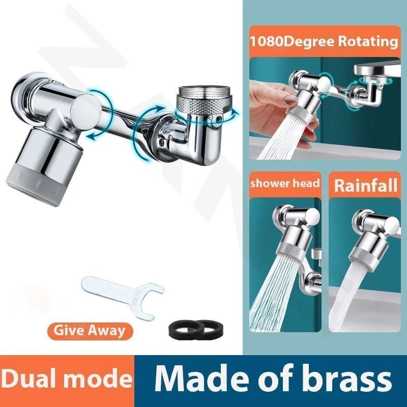 (🎄Christmas Hot Sale-49% OFF) Rotating 1080° robotic arm faucet (universal model)🔥BUY3 GET 2 FREE&FREE SHIPPING