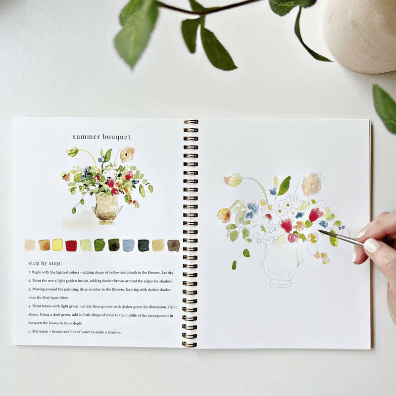 🖼️ Anfängerfreundliches 💕 Aquarell-Arbeitsbuch