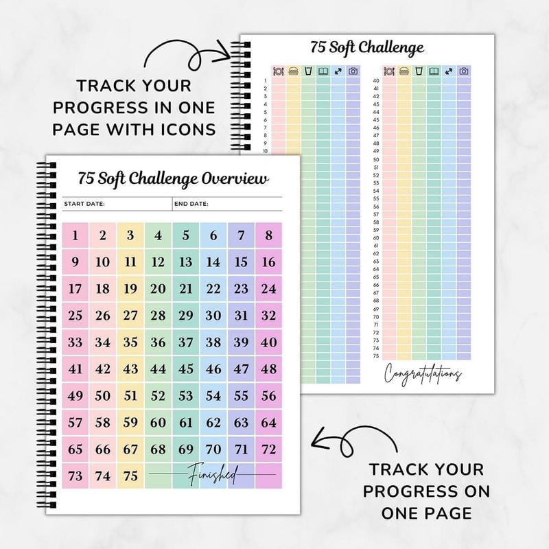 🔥75 Target Soft Challenge Planner Notebook