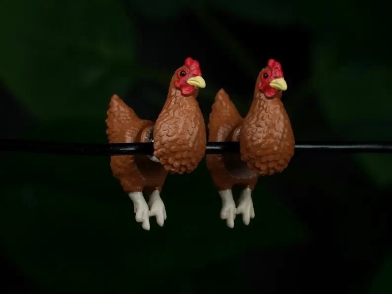 🔥Last Day: 49% Off! 🔥 Hand-Painted Chicken Earrings