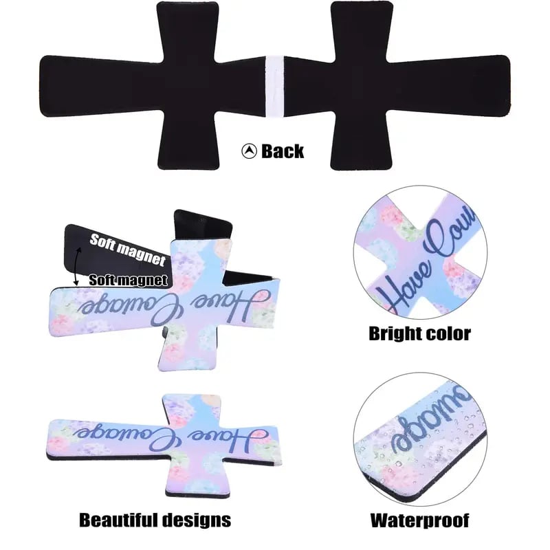 🔥Last Day 50% OFF - 📖12 Pcs Magnetic Cross Bookmarks Gifts for Bible Study, Readers, Teachers, Students🌸✝️