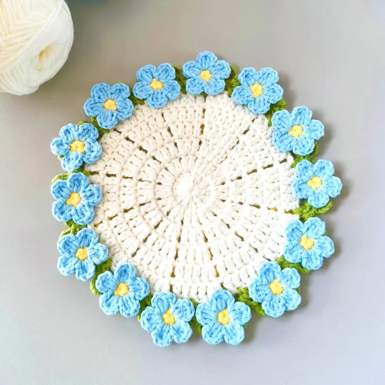 🌹100% Handmade Rose Coaster and Flower Basket Crochet