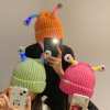 🔥Last Day Promotion - 70% OFF🎁Winter Parent-Child Cute Glowing Little Monster Knit Hat👽