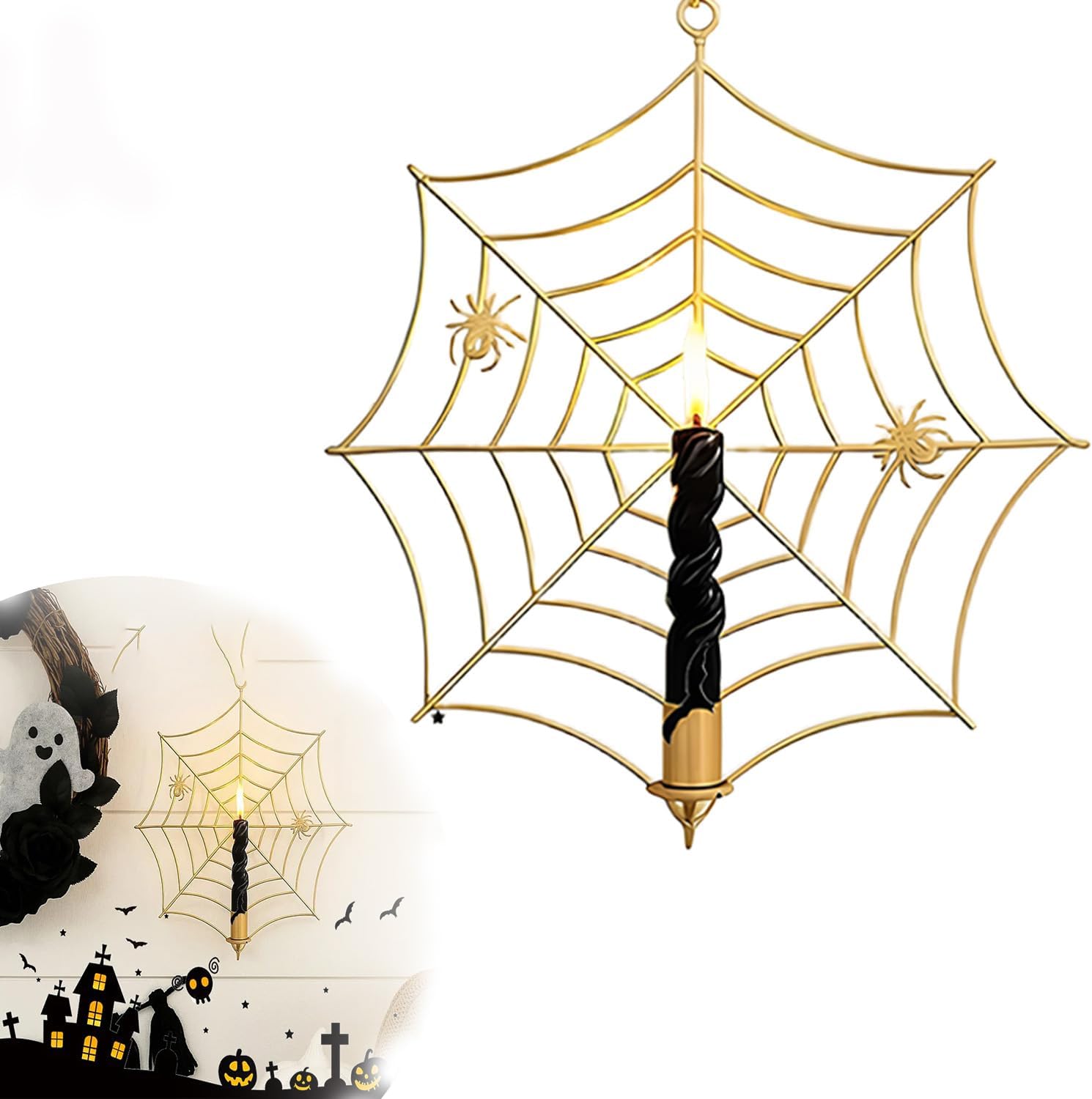 🎁TikTok Last Day Sale - 70% OFF🔥🕸️Spider Web Candle Holder🕸️