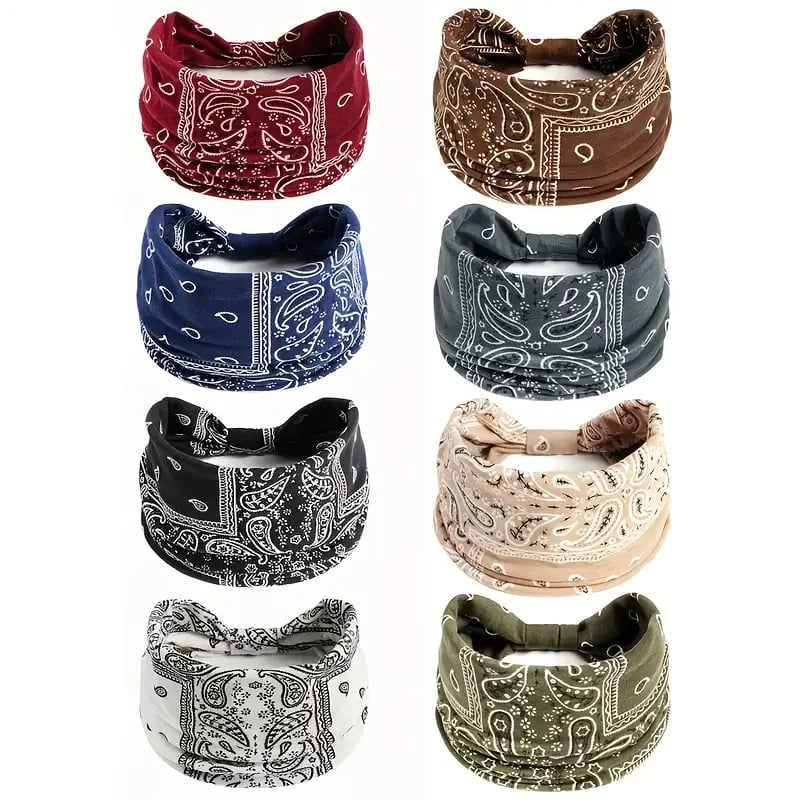 🔥Heißer Verkauf 49% Rabatt🥰Boho Paisley Printed Wide HeadBand