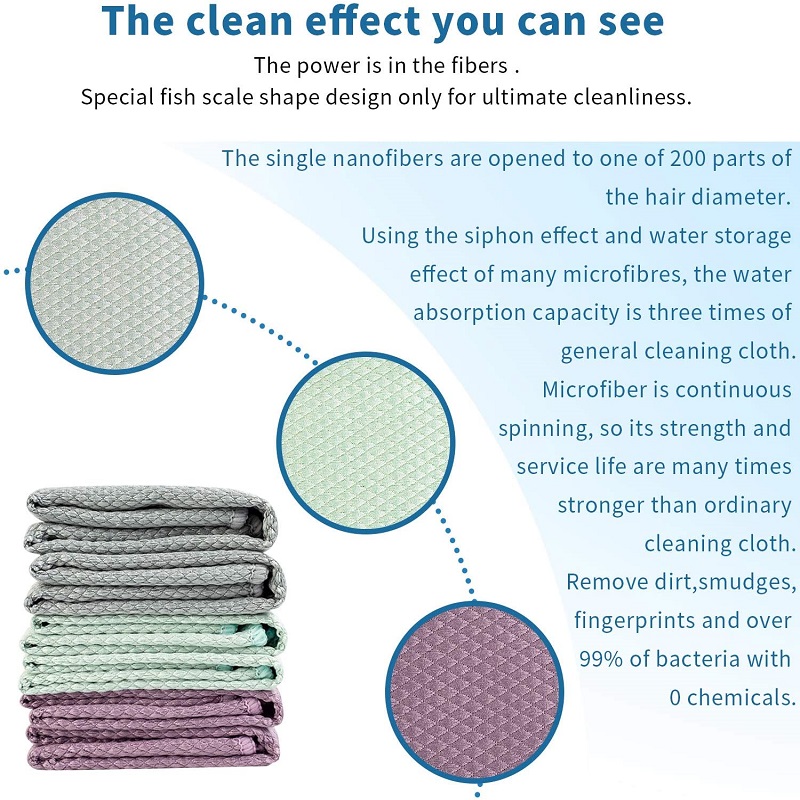 Last Day Promotion 48% OFF - Fish scale microfiber polishing cleaning cloth