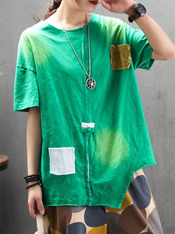 Patchy Slide Cotton T-Shirt