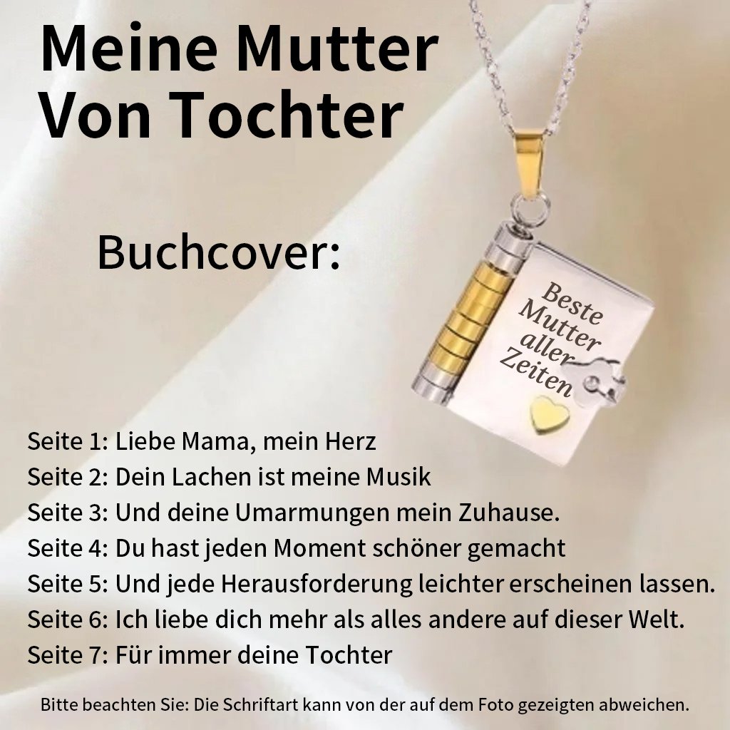 🎁💗Meine kleine Stern-Buch-Kette für Tochter & Sohn, Geburtstagsgeschenk, Abschluss-Schmuck der Liebe
