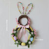 Handmade Artificial Easter Rabbit Wreath with Pastel Eggs