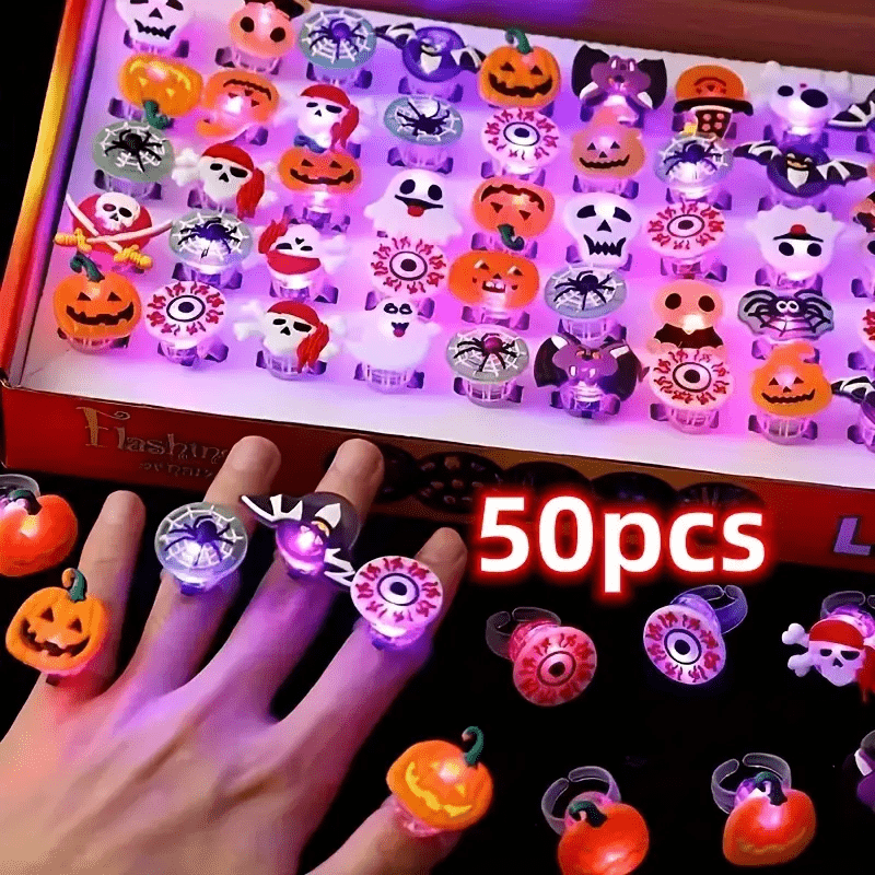 🎁TikTok Last Day Sale - 70% OFF👻LED Glow-in-the-Dark Halloween Rings