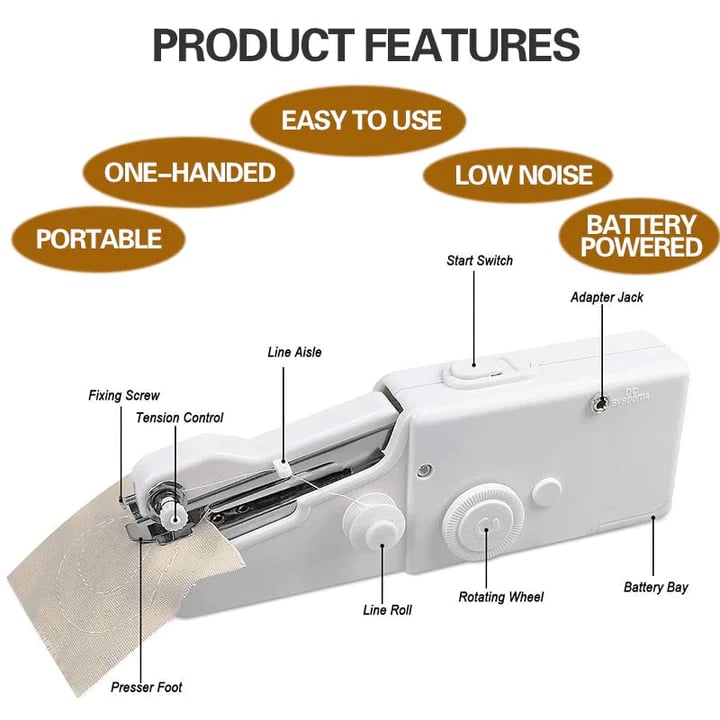 🔥(Last Day Promotion - 50% OFF) Portable Handheld Sewing Machine-BUY 2 FREE SHIPPING