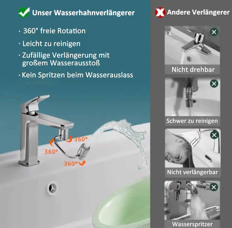🔥NEU 2025 Drehbarer Universal-Wasserhahnverlängerer🔥