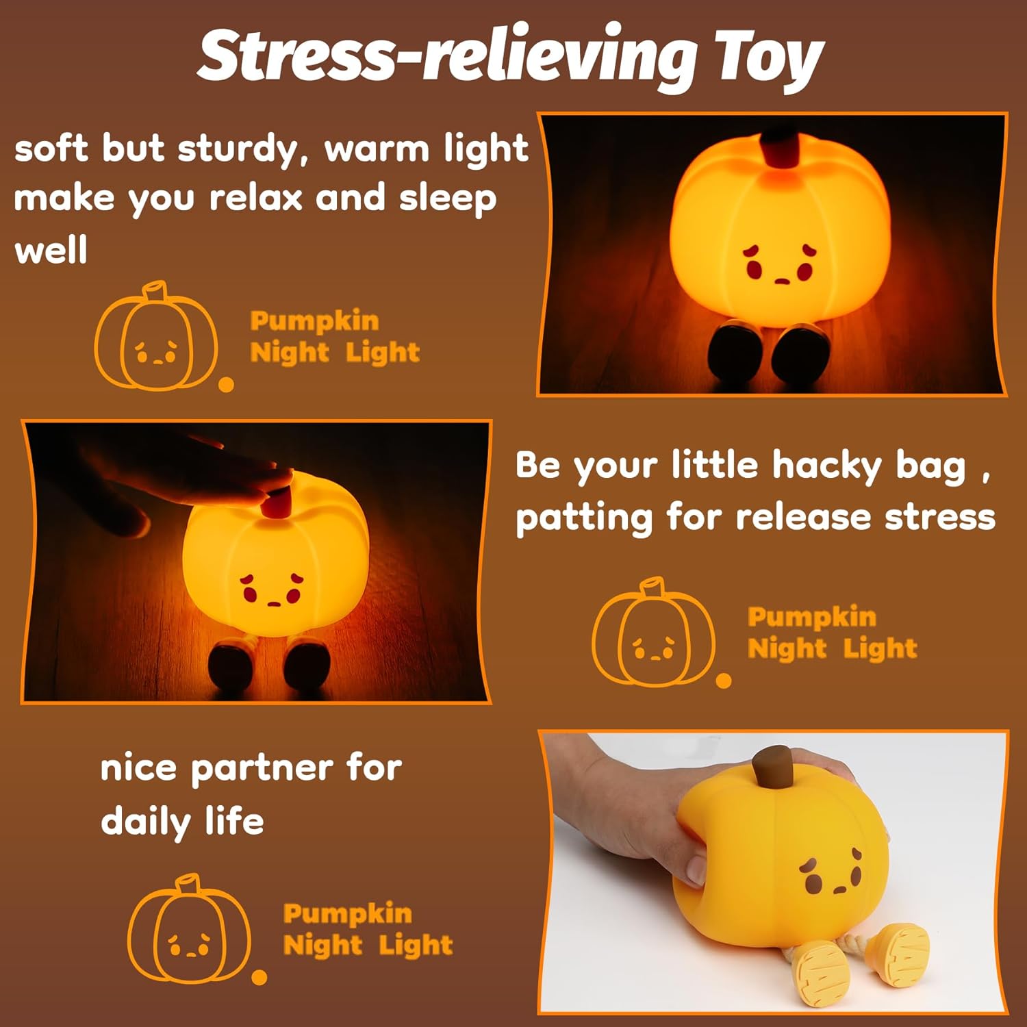 🔥Early Halloween Sale 49% OFF⏰Cute Pumpkin Silicone Night Light