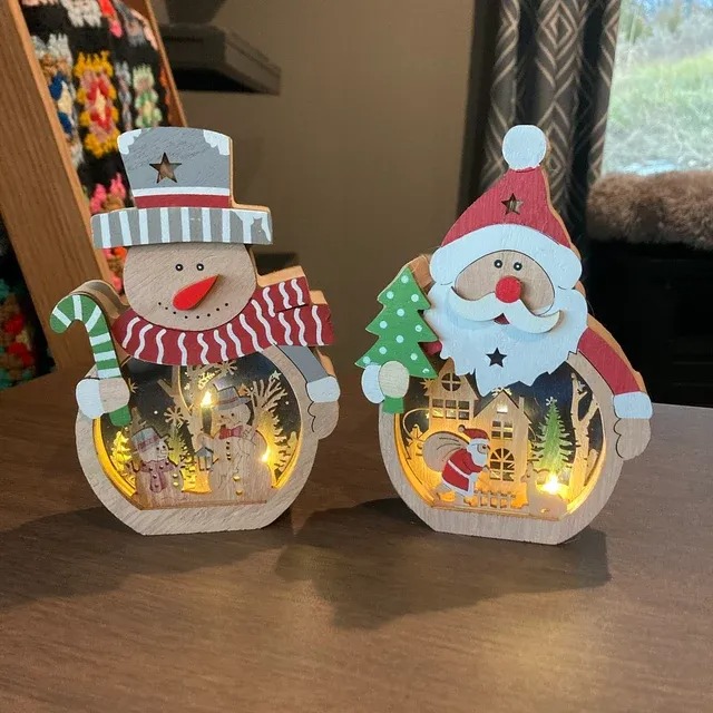 🔥Christmas Hot Sale🎅⛄Santa Claus And Snowman Luminous Ornaments