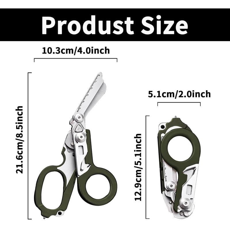 ✂️8 in 1 outdoor tactical scissors✂️Upgraded version multi-function folding rescue scissors