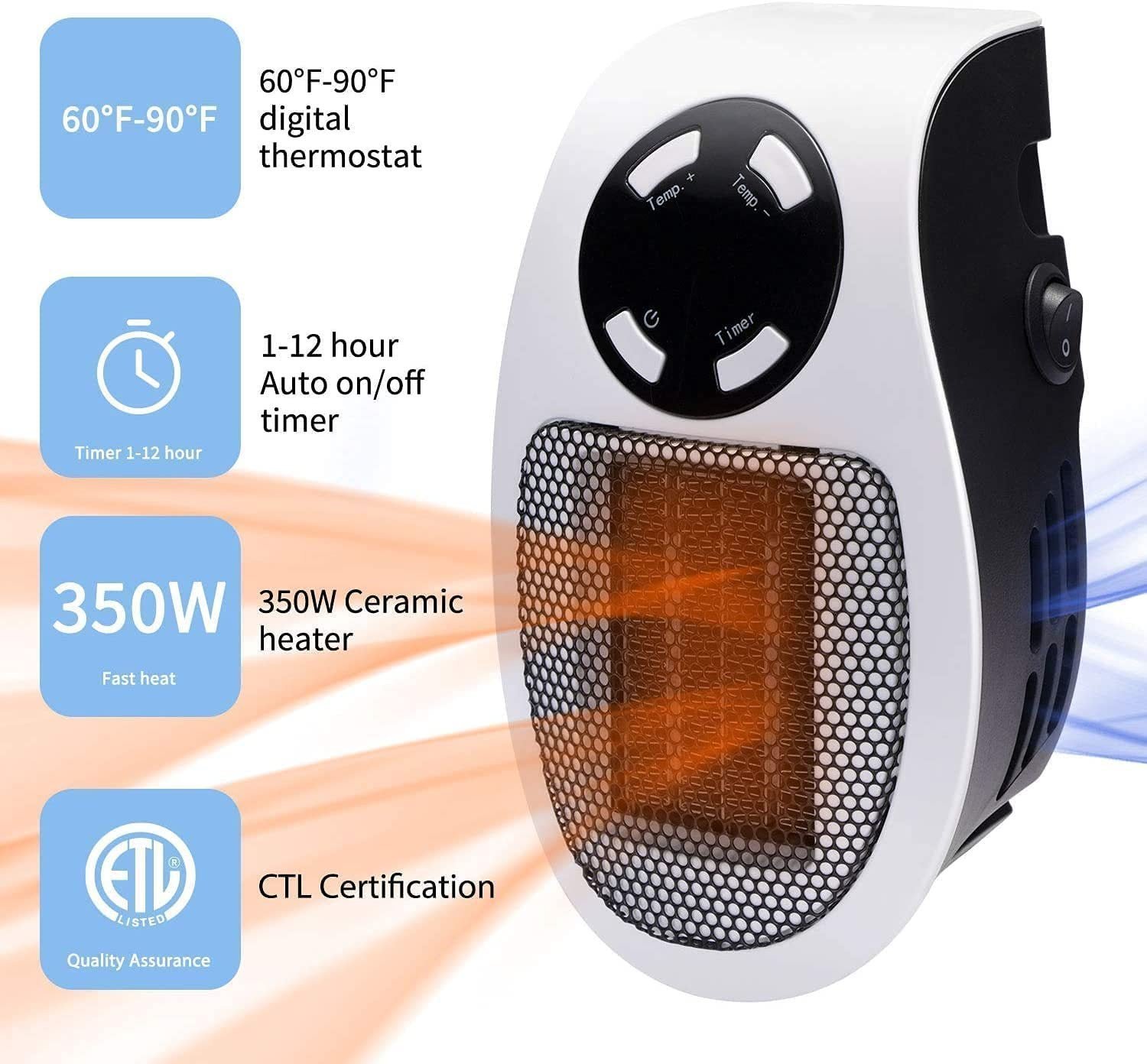 🎄TikTok Christmas Sale - 70% OFF🎄Best Compact Heater Wall Outlet Electric Heater