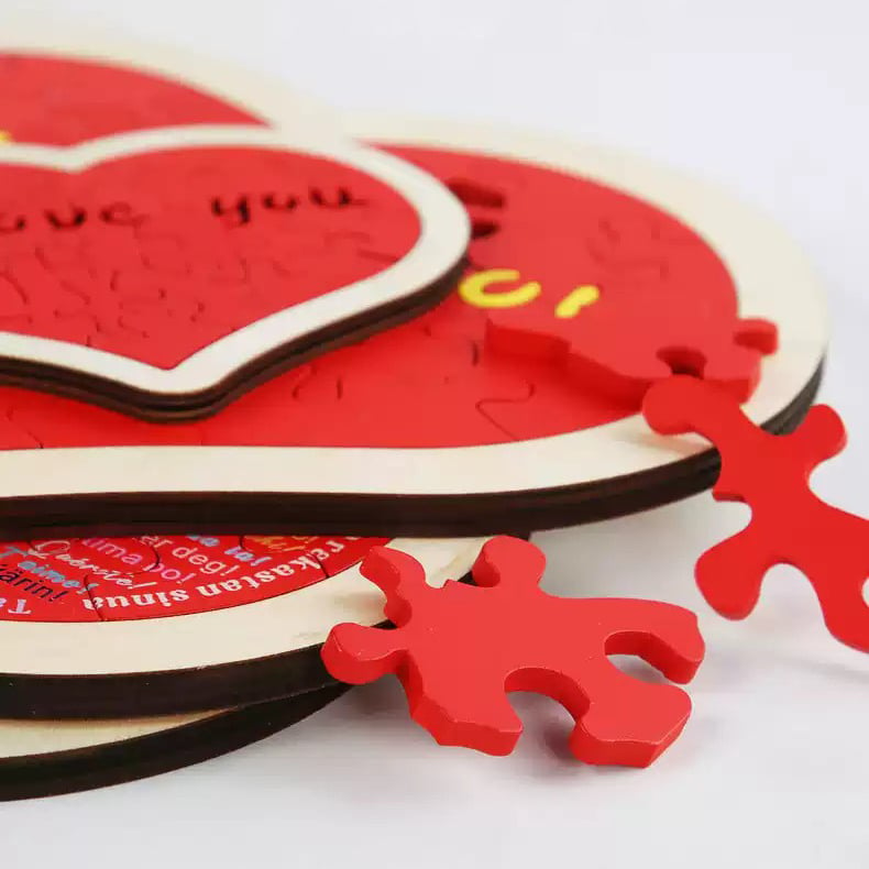 💖Valentine's Day Sale - 50%🎁 Heart Shape Puzzle|Say I Love You in 100 Languages