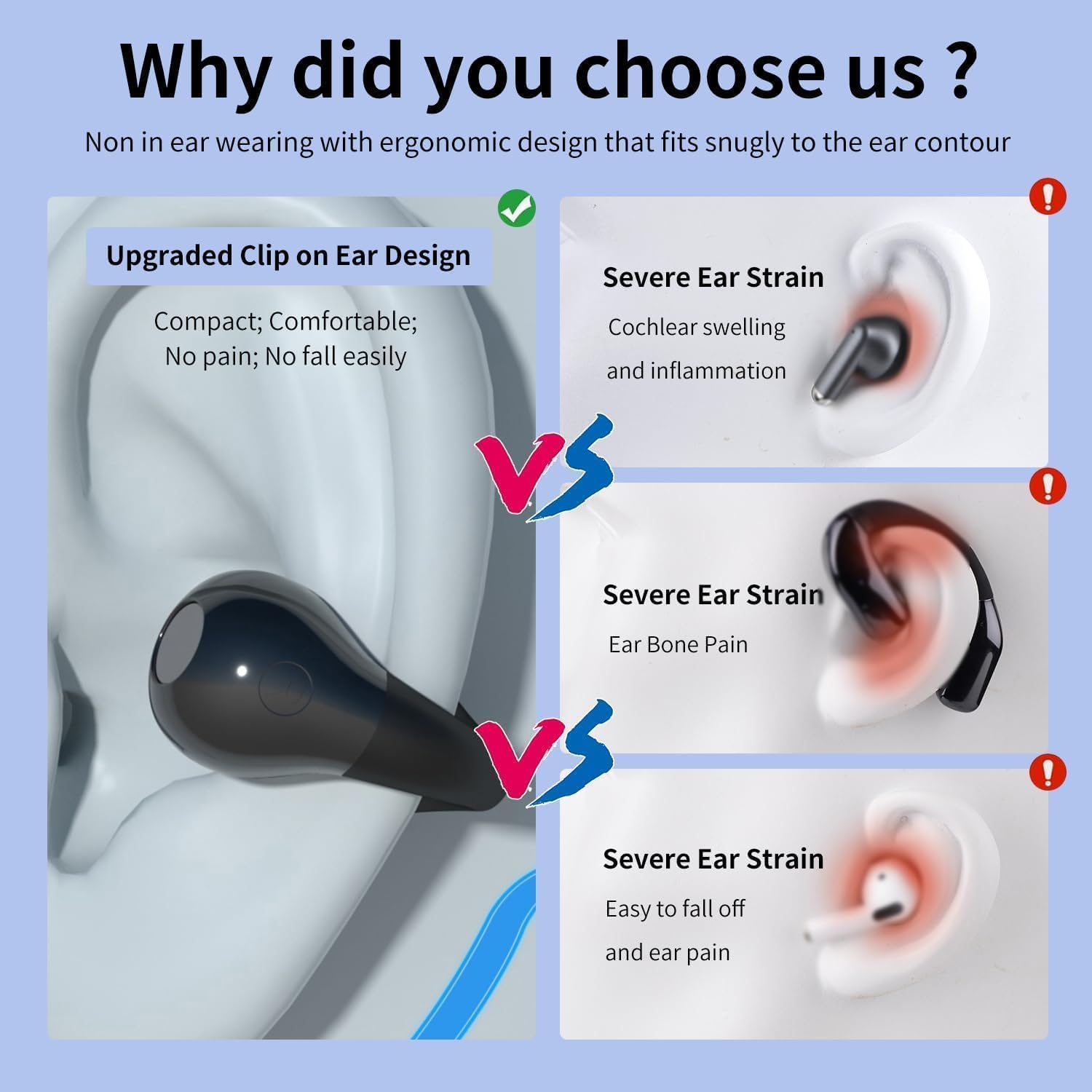 🔥Last Day Promotion 50% OFF💥-🎧Ear Clip Style Bluetooth Translation Headset With Touch Screen