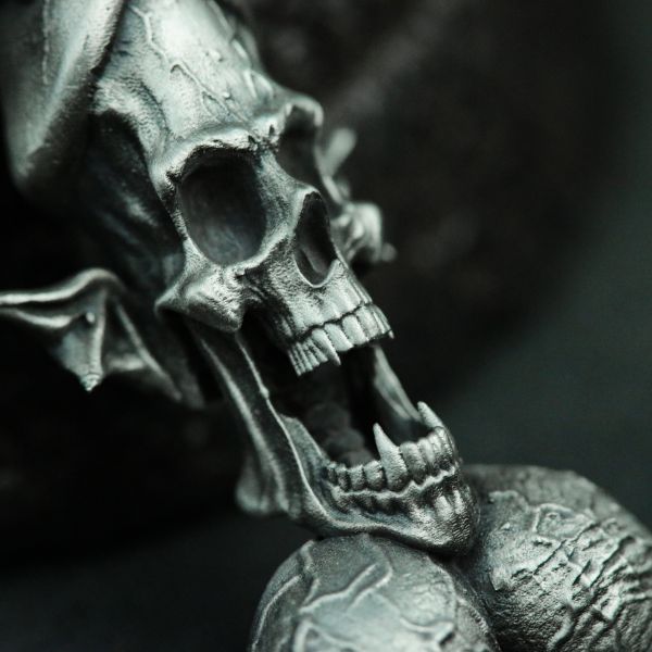 💀Sterling Silver Devil Skull Fun Pendant Necklace，BUY 2 FREE SHIPPING