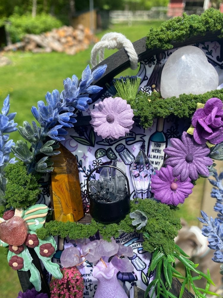 🎁TikTok Last Day Sale - 70% OFF🧙‍♀️Handmade Practical Magic Inspired Hanging Moon w/witch bells🎁Buy 2 Free Shipping