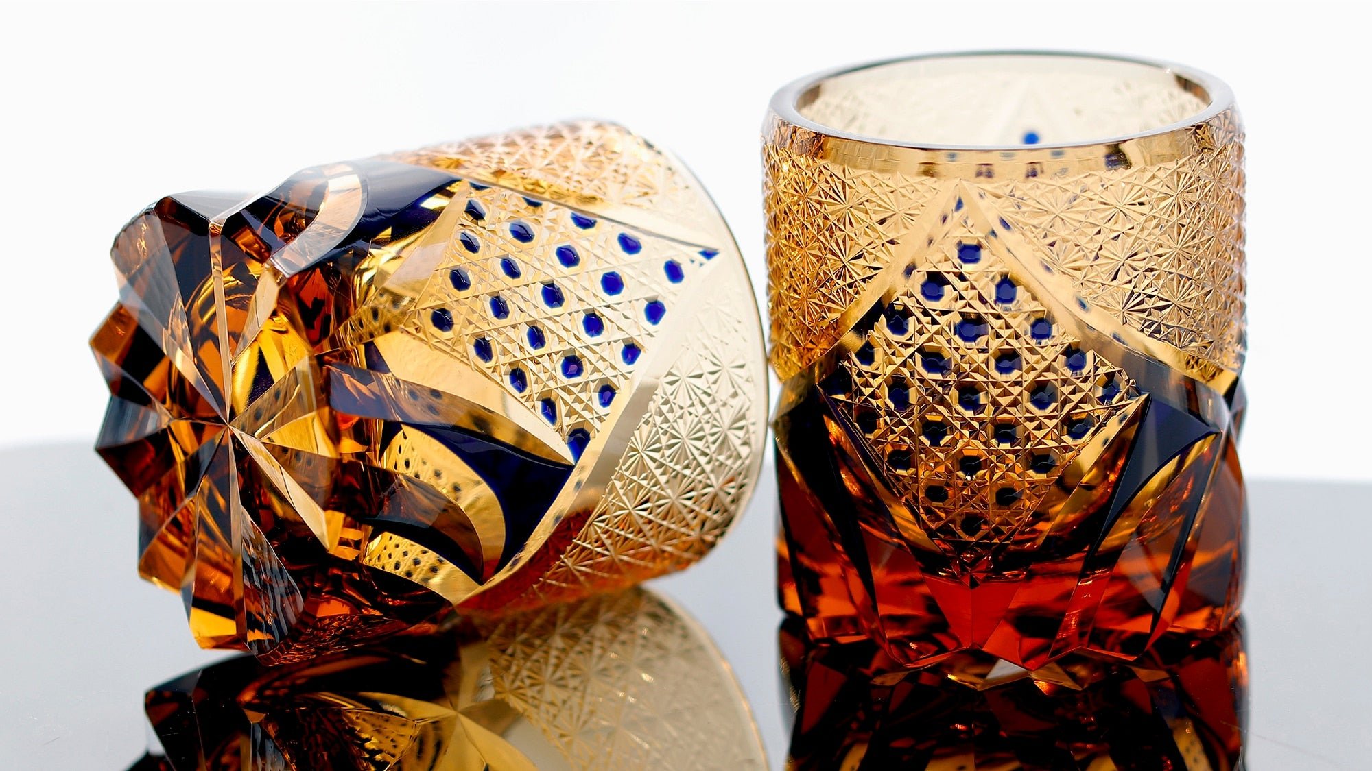 Japanese Shrine Edo Kiriko Whiskey Glass