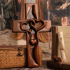 ✝️100% Handmade Intertwined Hearts Wooden Cross(𝐒𝐦𝐢𝐭𝐡 𝐇𝐚𝐧𝐝𝐦𝐚𝐝𝐞®)
