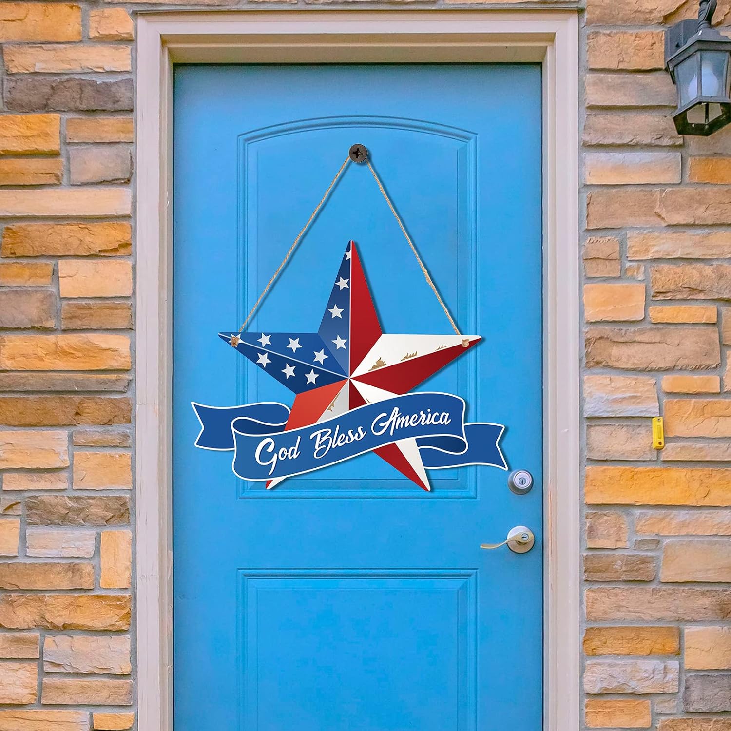 HandMade 4th of July Hanging Door Sign