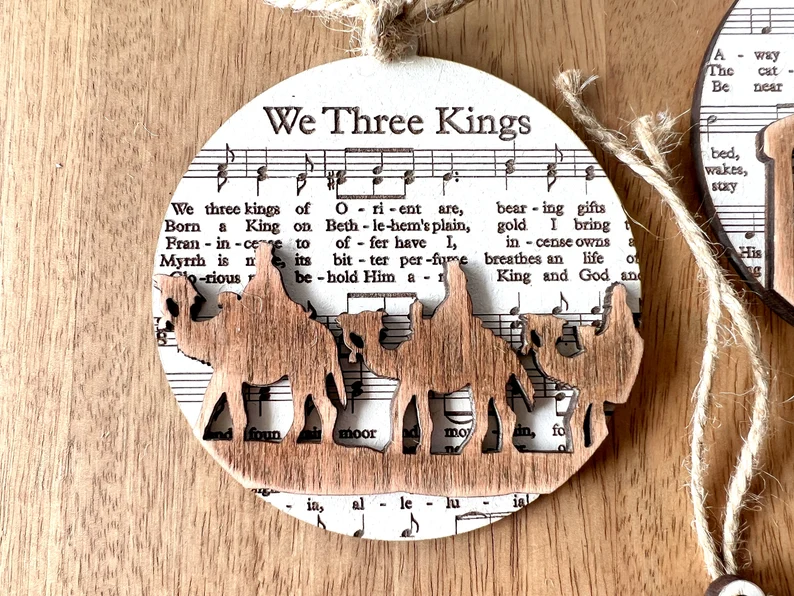 Music Sheet Nativity Ornament