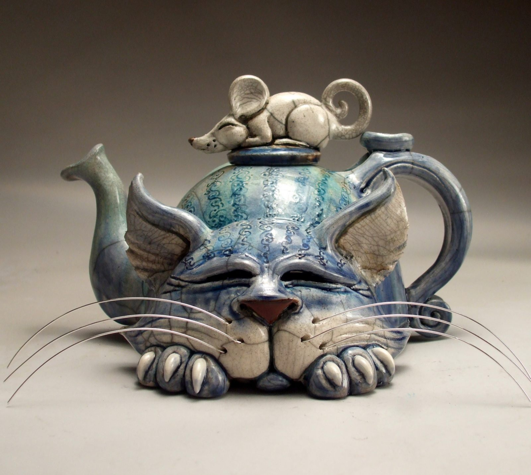 🔥Last Day Promotion 70% OFF🔥HANDMADE ART CAT TEAPOT-BUY 2 FREE SHIPPING