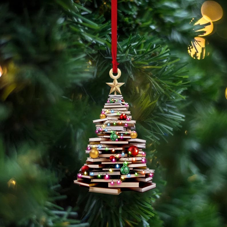 Last Day🔥𝐁𝐮𝐲 𝟐 𝐆𝐞𝐭 𝟐 𝐅𝐫𝐞𝐞📕Christmas Book Tree Ornament